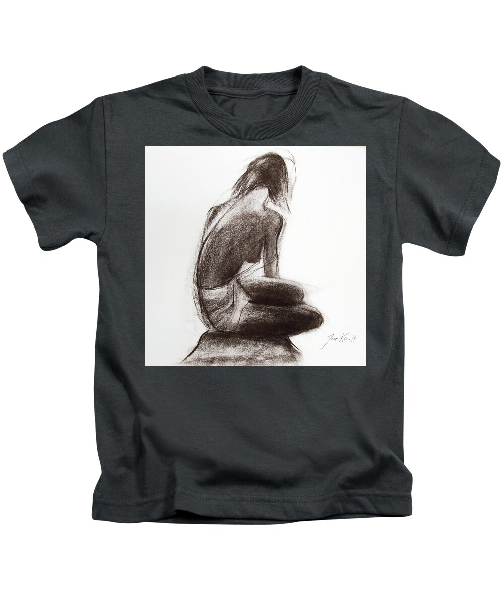 Beautiful Kids T-Shirt featuring the painting Until The Sea Shall Free Them by Jarko Aka Lui Grande