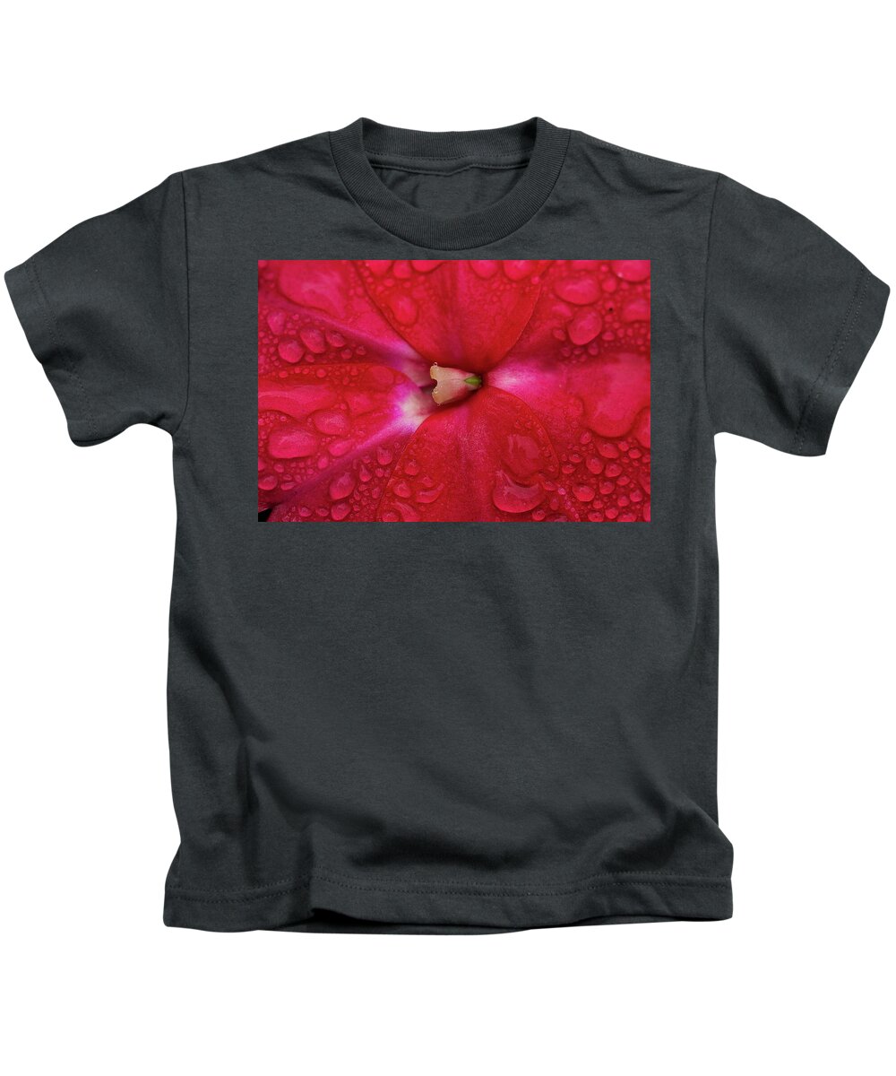 Granger Photography Kids T-Shirt featuring the photograph Up Close With Impatiens by Brad Granger
