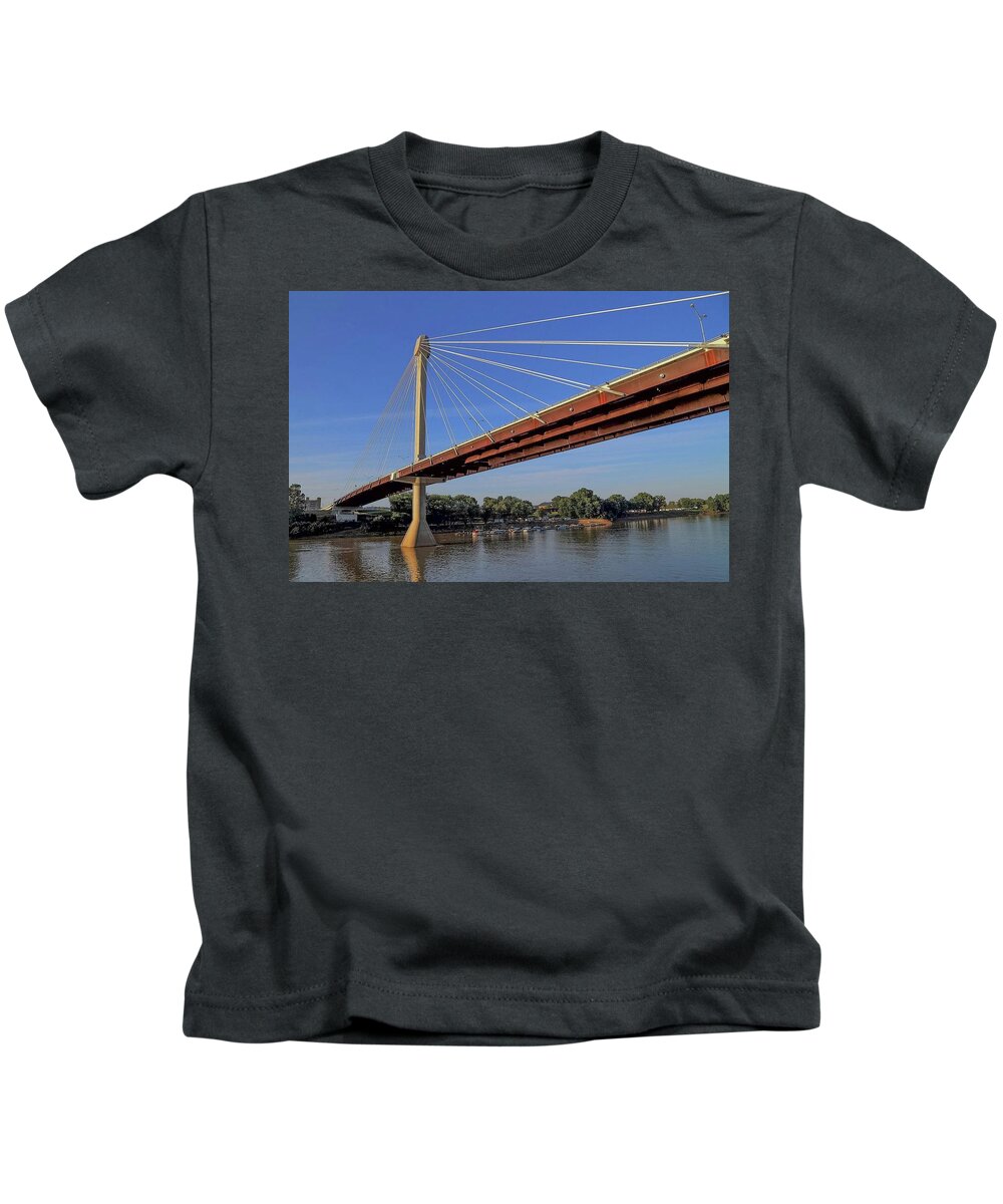 Portsmouth Kids T-Shirt featuring the photograph US Grant Bridge Close Up by Kevin Craft