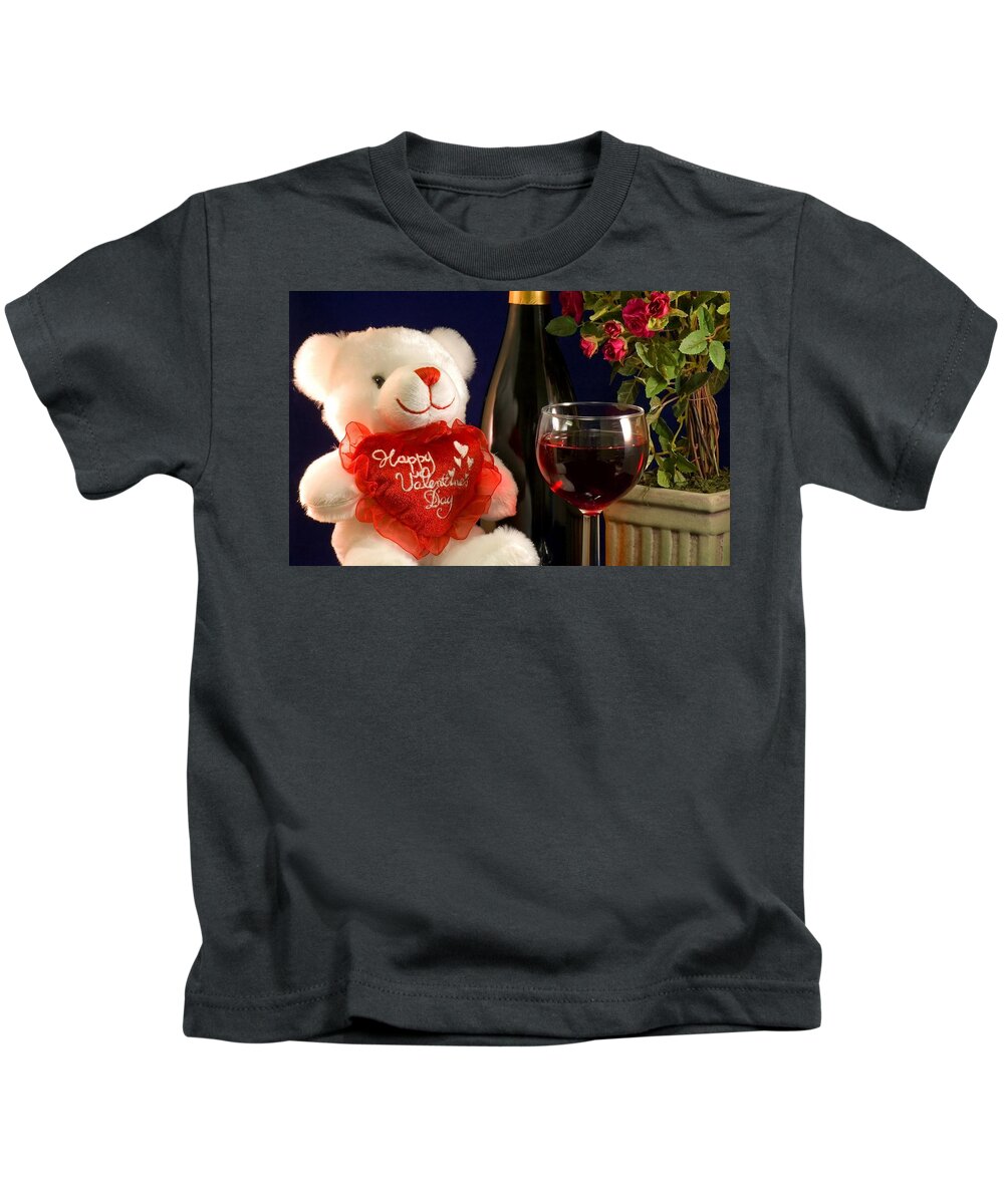 Valentine's Day Kids T-Shirt featuring the digital art Valentine's Day by Maye Loeser