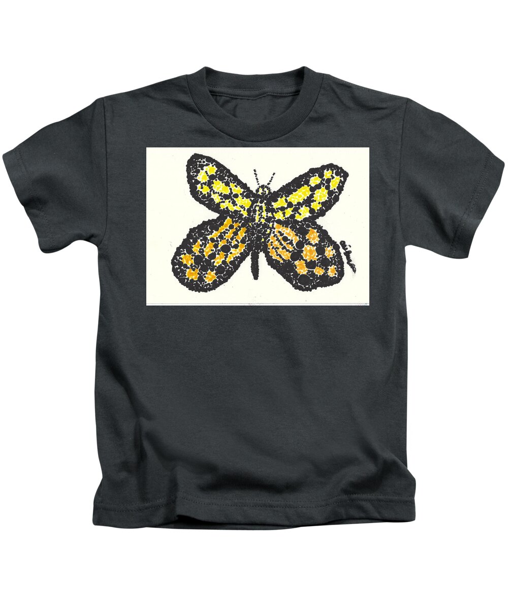 Butterfly Kids T-Shirt featuring the drawing Vanya by Ali Baucom