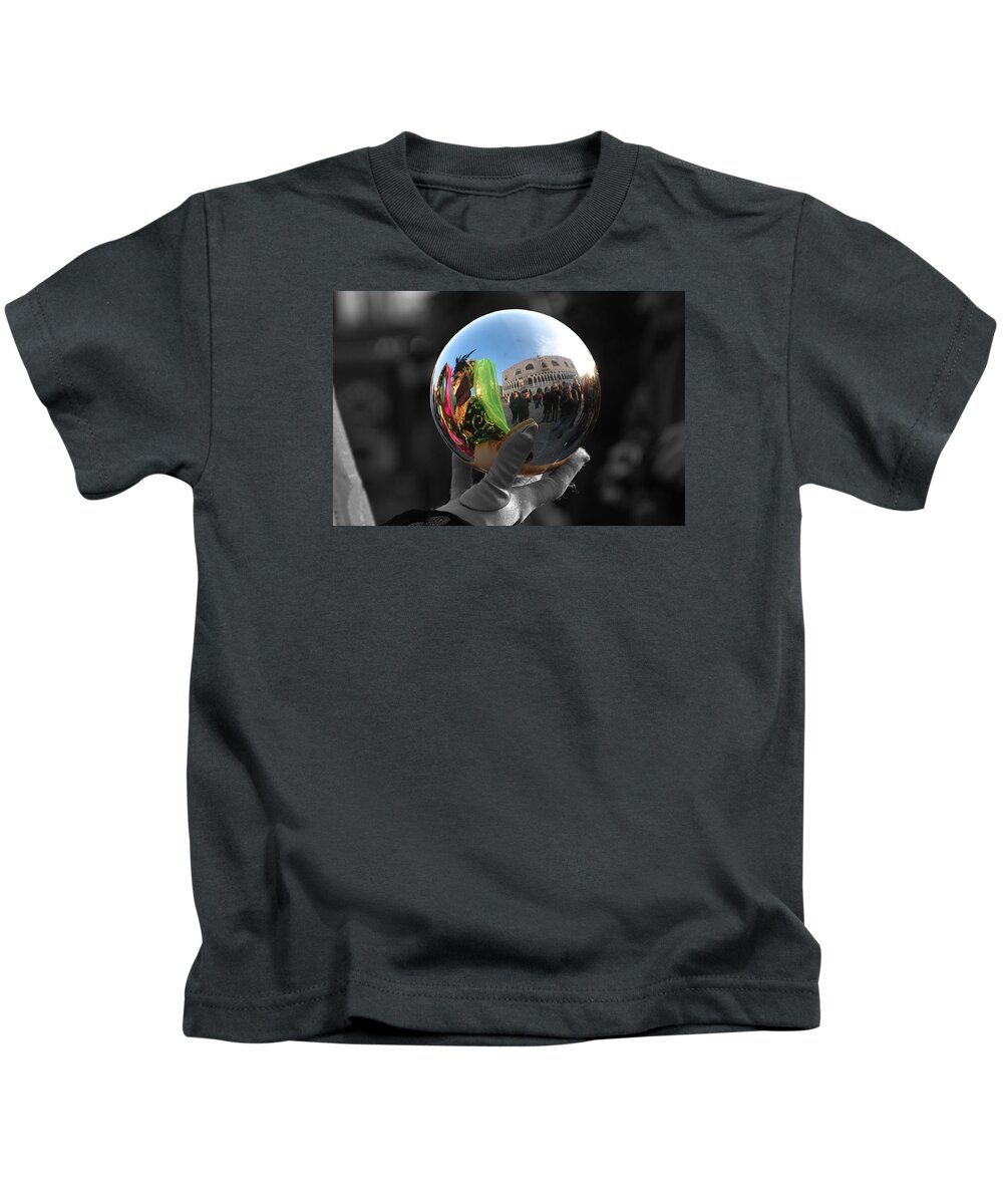 Carnival Kids T-Shirt featuring the photograph Venice carnival by Effezetaphoto Fz