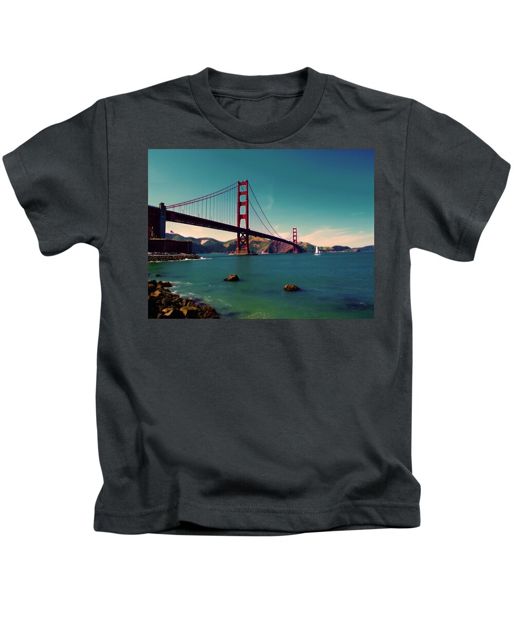 San Francisco Kids T-Shirt featuring the photograph Vintage San Francisco by Niels Nielsen