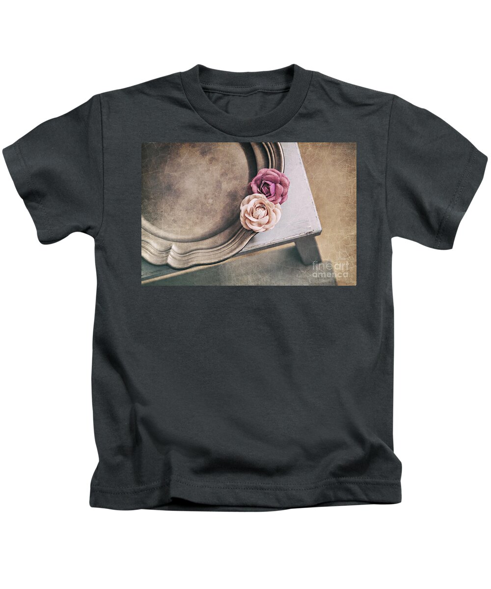 Paper Kids T-Shirt featuring the photograph Vintage styled platter still life by Sophie McAulay