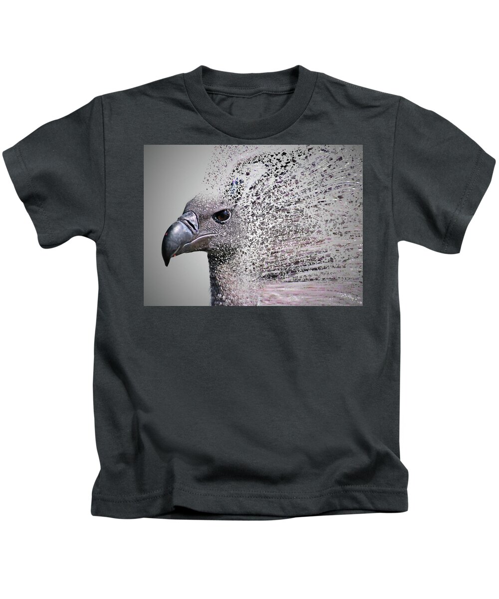 Vulture Kids T-Shirt featuring the photograph Vulture Break Up by Martin Newman