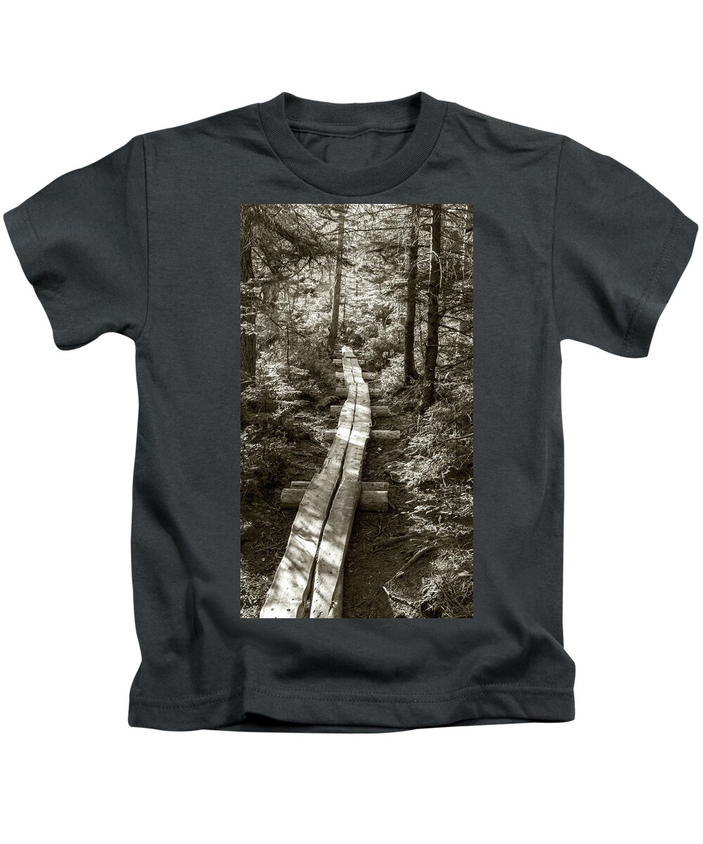 Path Kids T-Shirt featuring the photograph Walk With Me by Holly Ross