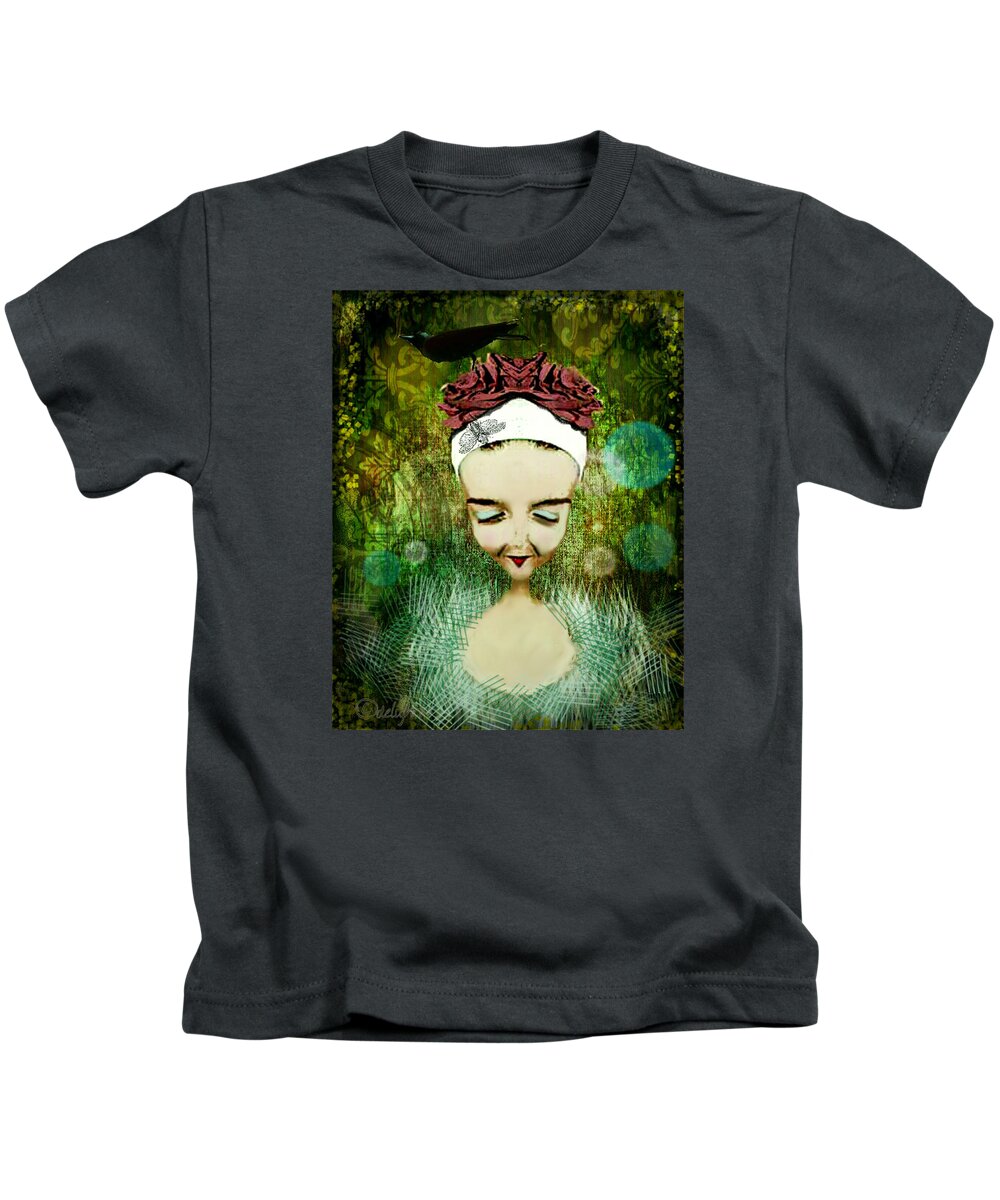 Woman Kids T-Shirt featuring the digital art Wash Your Face Each Night by Delight Worthyn