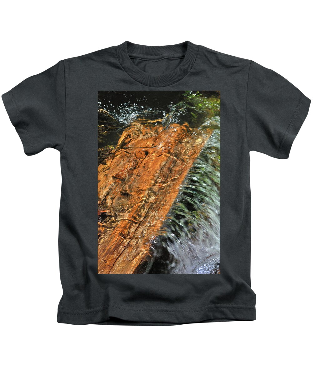 Nature Kids T-Shirt featuring the photograph Water And Wood by Ron Cline