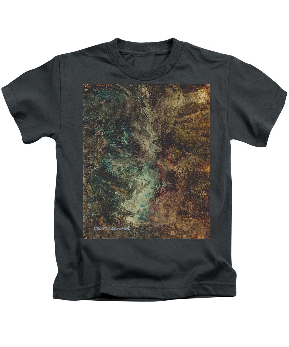 Waterfall Kids T-Shirt featuring the painting Waterfall 2 by David Ladmore