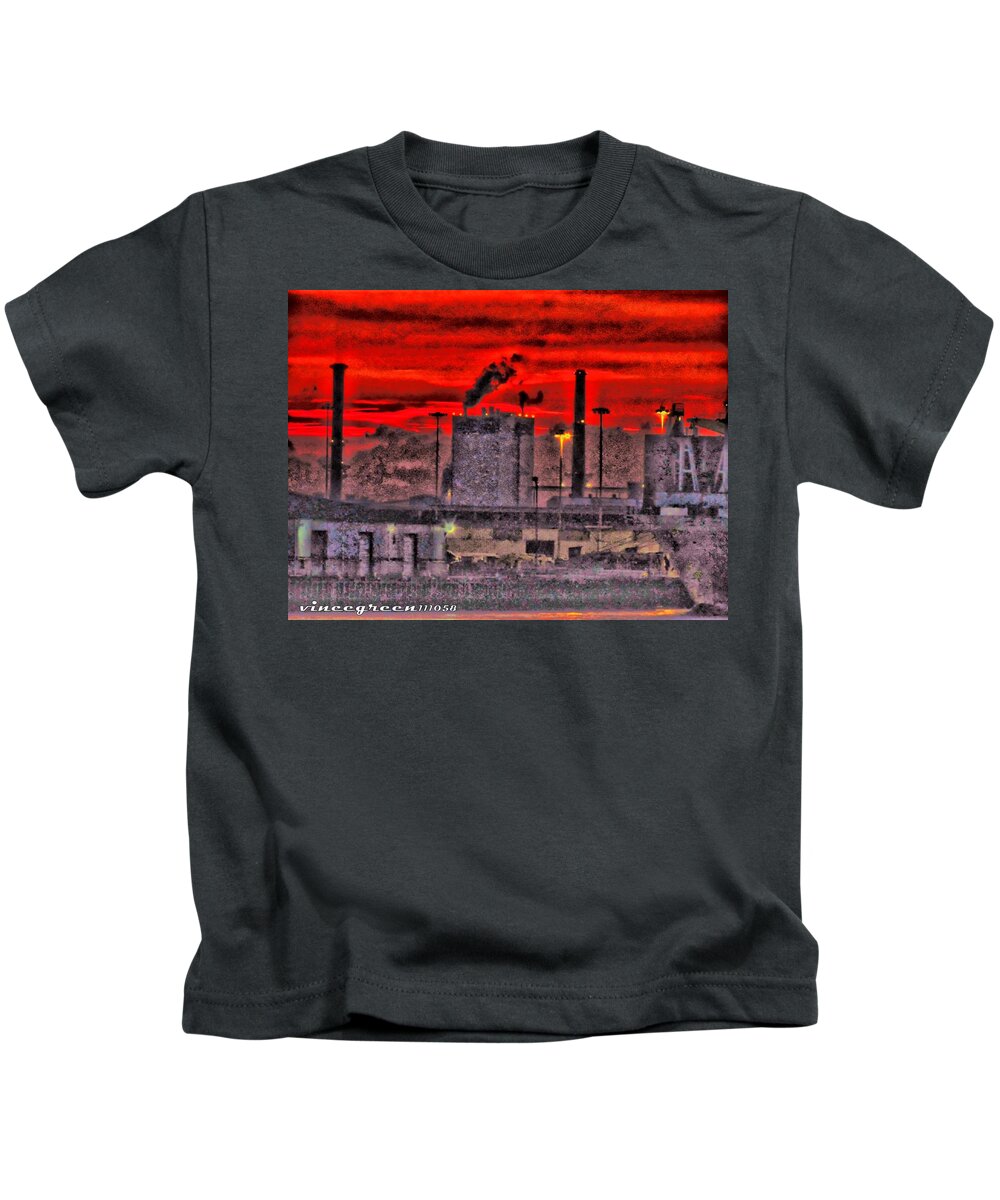 City Kids T-Shirt featuring the digital art Port of Savannah by Vincent Green