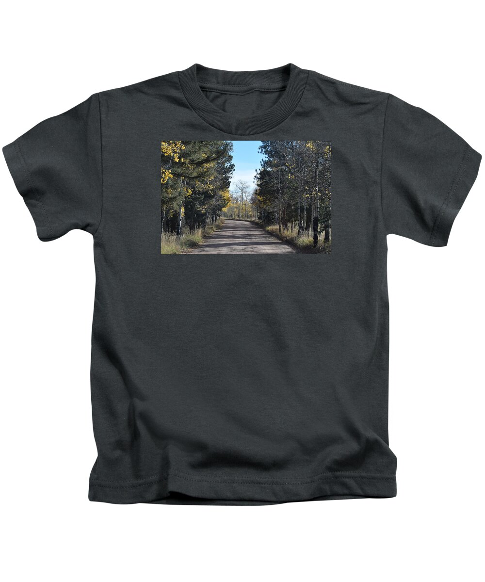 Blue Sky Kids T-Shirt featuring the photograph CR 511 Divide CO by Margarethe Binkley