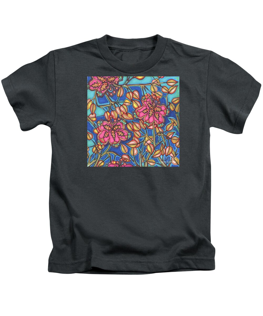 Modern Kids T-Shirt featuring the painting Wild Flowers by Vicki Baun Barry