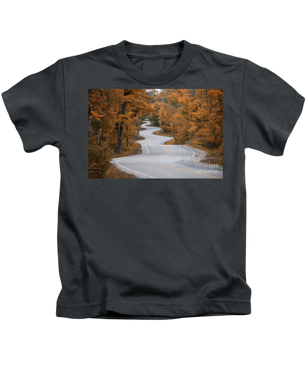 Winding Kids T-Shirt featuring the photograph Winding Road by Timothy Johnson