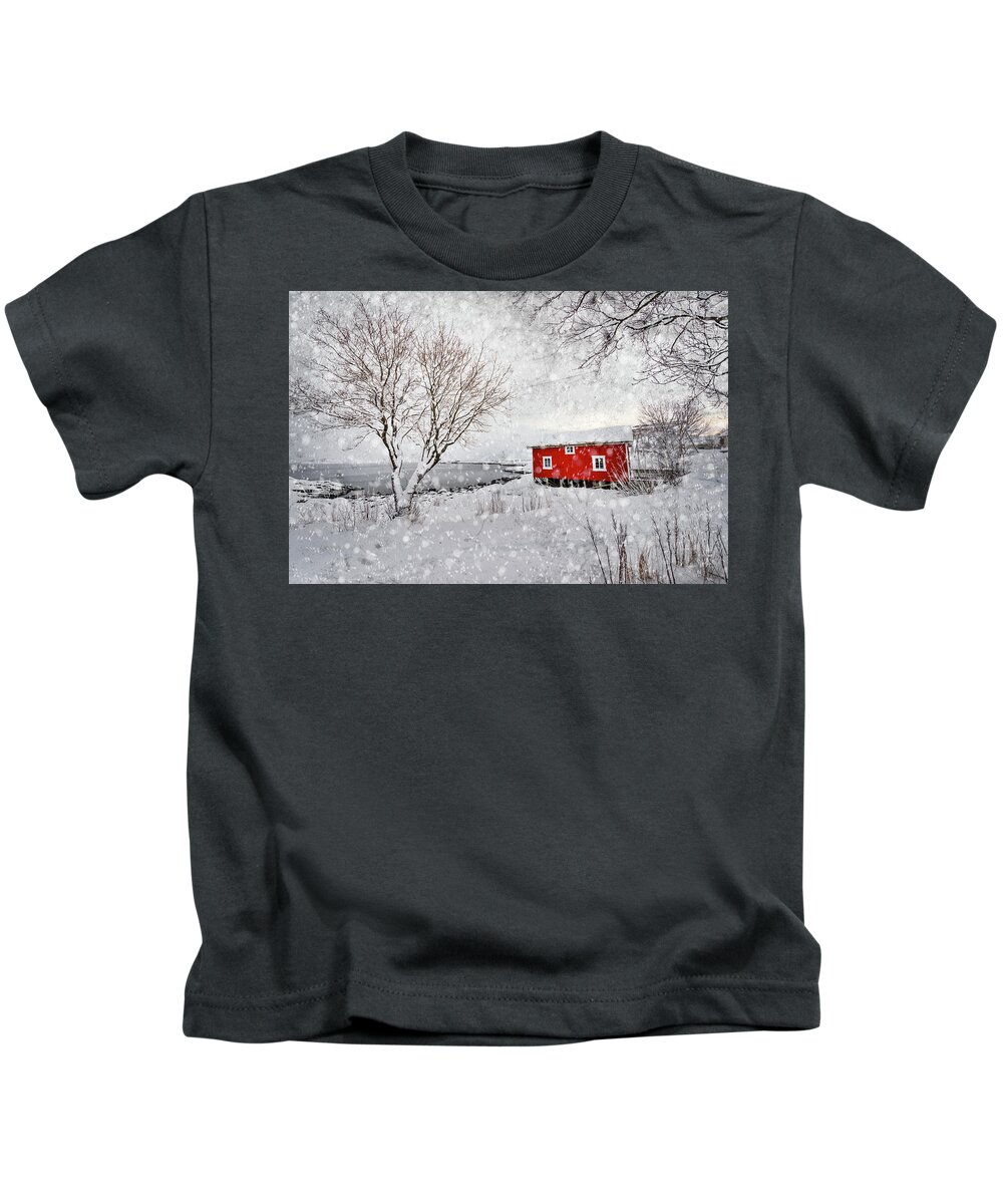 Landscape Kids T-Shirt featuring the photograph Winter Secret by Philippe Sainte-Laudy