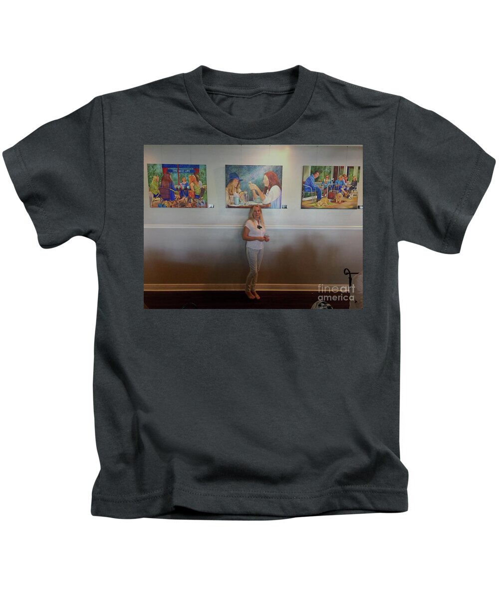 Winter Park Kids T-Shirt featuring the painting With 3 paintings by AnnaJo Vahle