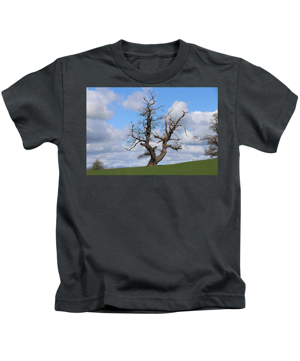 Wonky Tree Kids T-Shirt featuring the photograph Wonky tree by Lukasz Ryszka