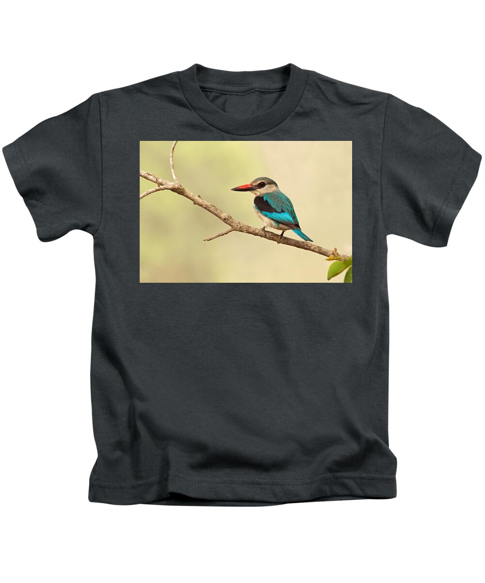 Woodland Kingfisher Kids T-Shirt featuring the photograph Woodland Kingfisher by Aivar Mikko