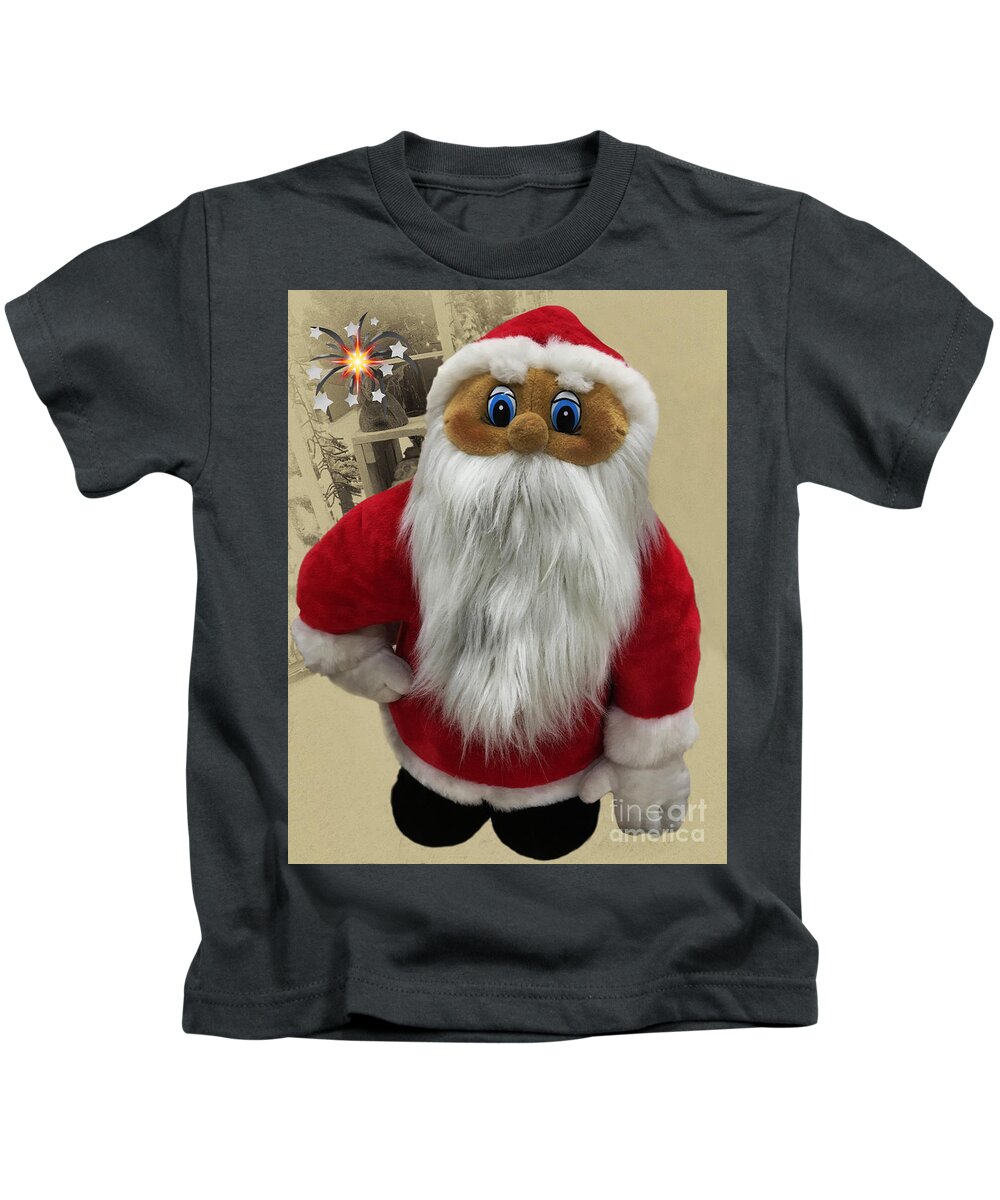 Xmas Kids T-Shirt featuring the photograph X-Mas Santa Claus by Eva-Maria Di Bella