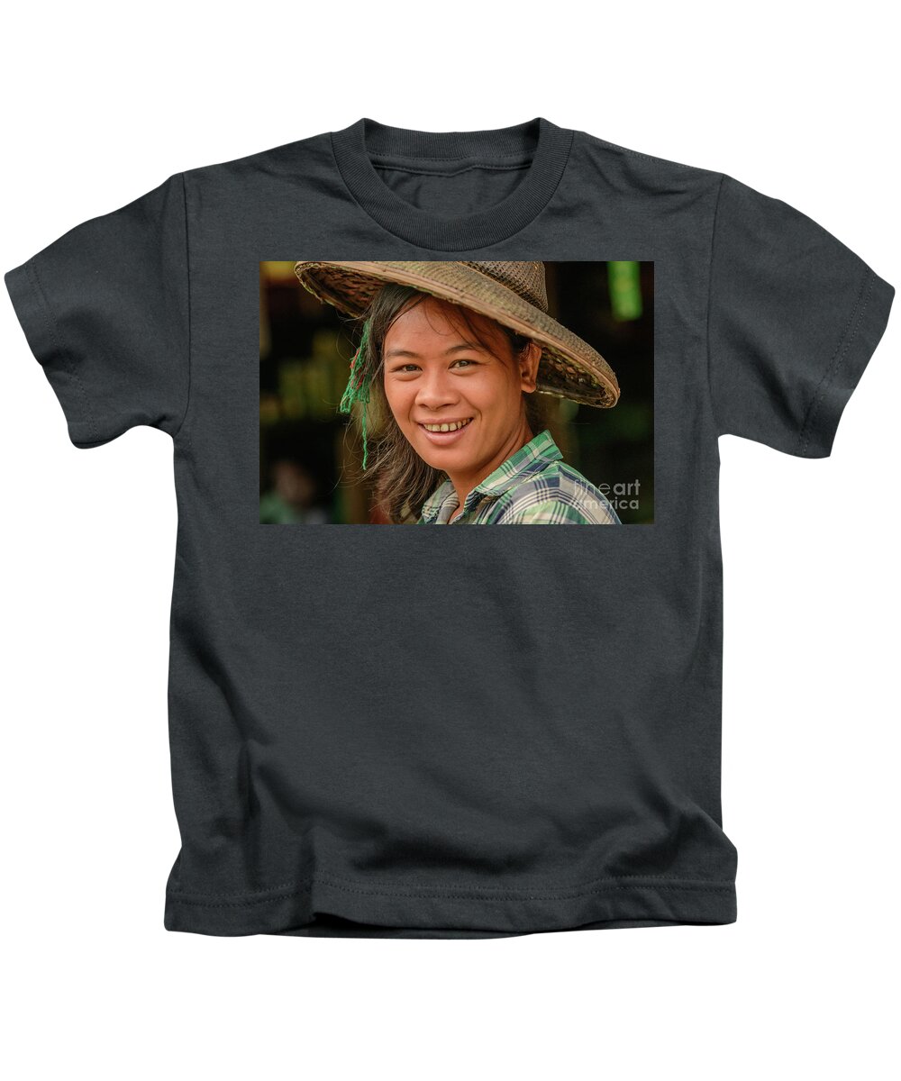 People Kids T-Shirt featuring the photograph Young Lady by Werner Padarin