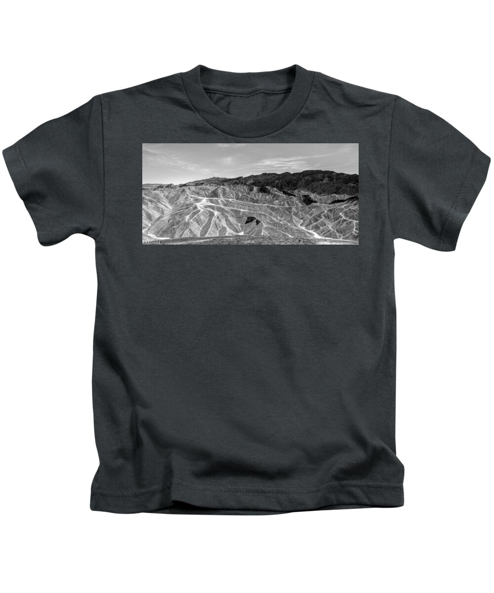 Zabriskie Point Kids T-Shirt featuring the photograph Zabriskie Pt 1 by Mike Ronnebeck