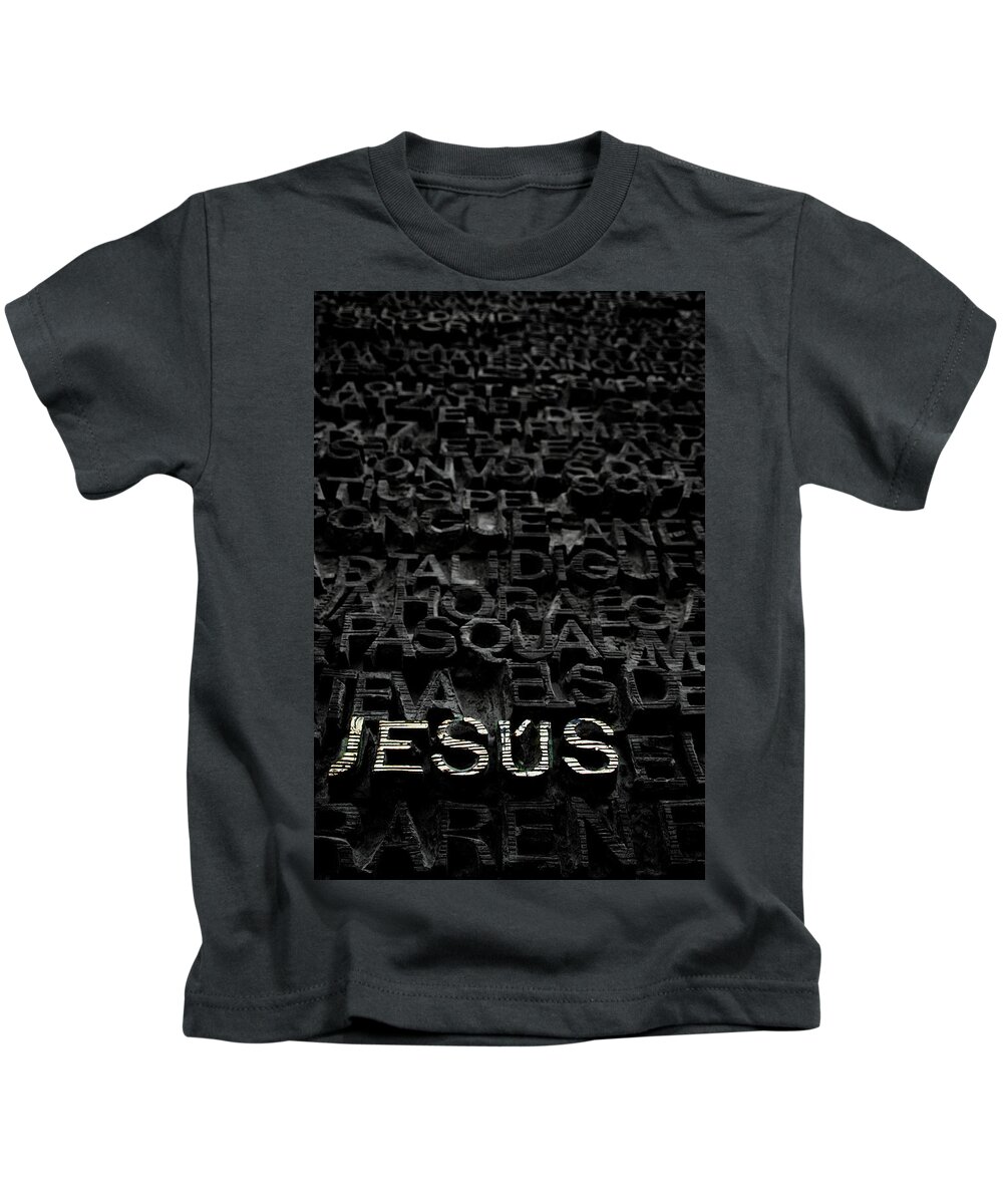 Catalonia Kids T-Shirt featuring the photograph Jesus #1 by Tito Slack