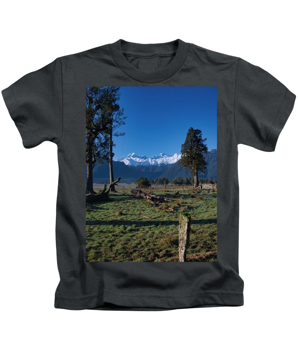 New Zealand Kids T-Shirt featuring the photograph New Zealand Alps #1 by Steven Ralser