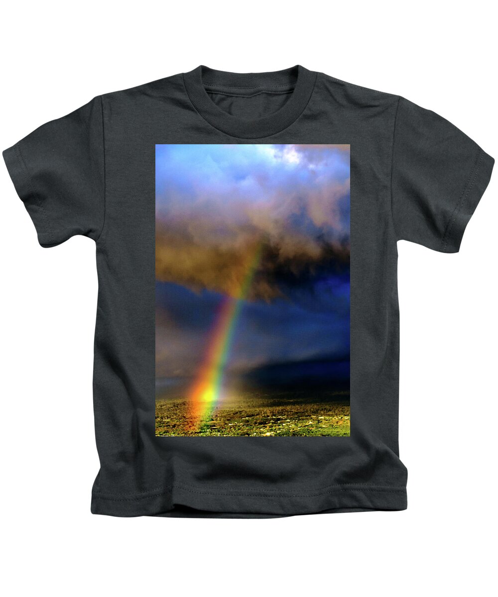  Kids T-Shirt featuring the photograph Rainbow during Sunset #2 by John Bauer