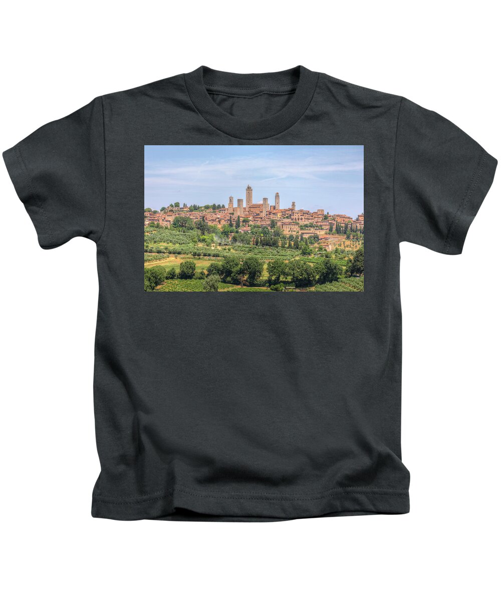 San Gimignano Kids T-Shirt featuring the photograph San Gimignano - Italy #1 by Joana Kruse