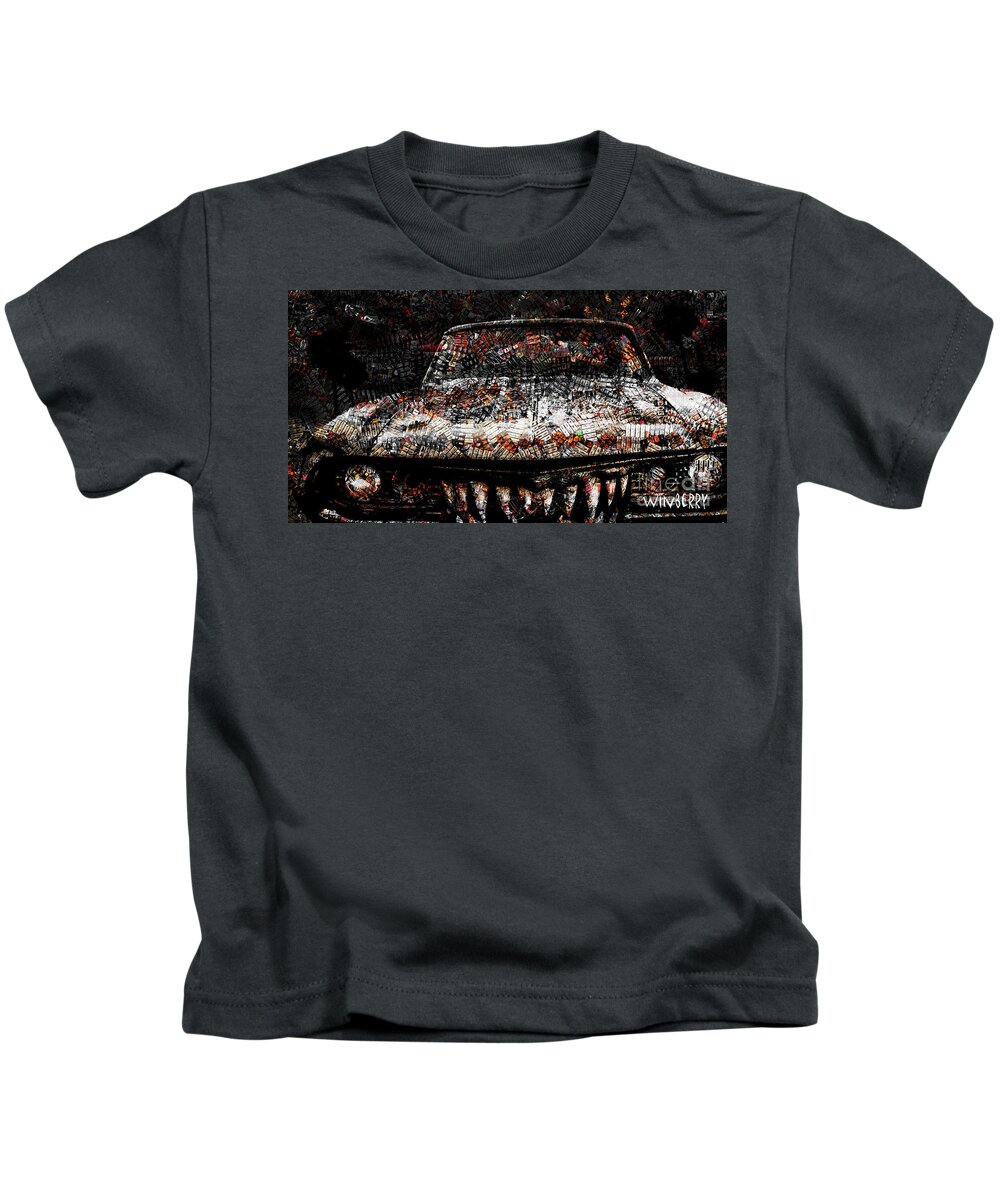  Kids T-Shirt featuring the digital art 40 Years and Mean Teeth by Bob Winberry