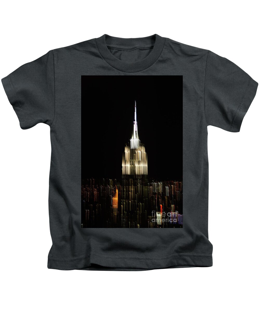 Empire State Building Kids T-Shirt featuring the photograph Empire State Building #4 by Tony Cordoza