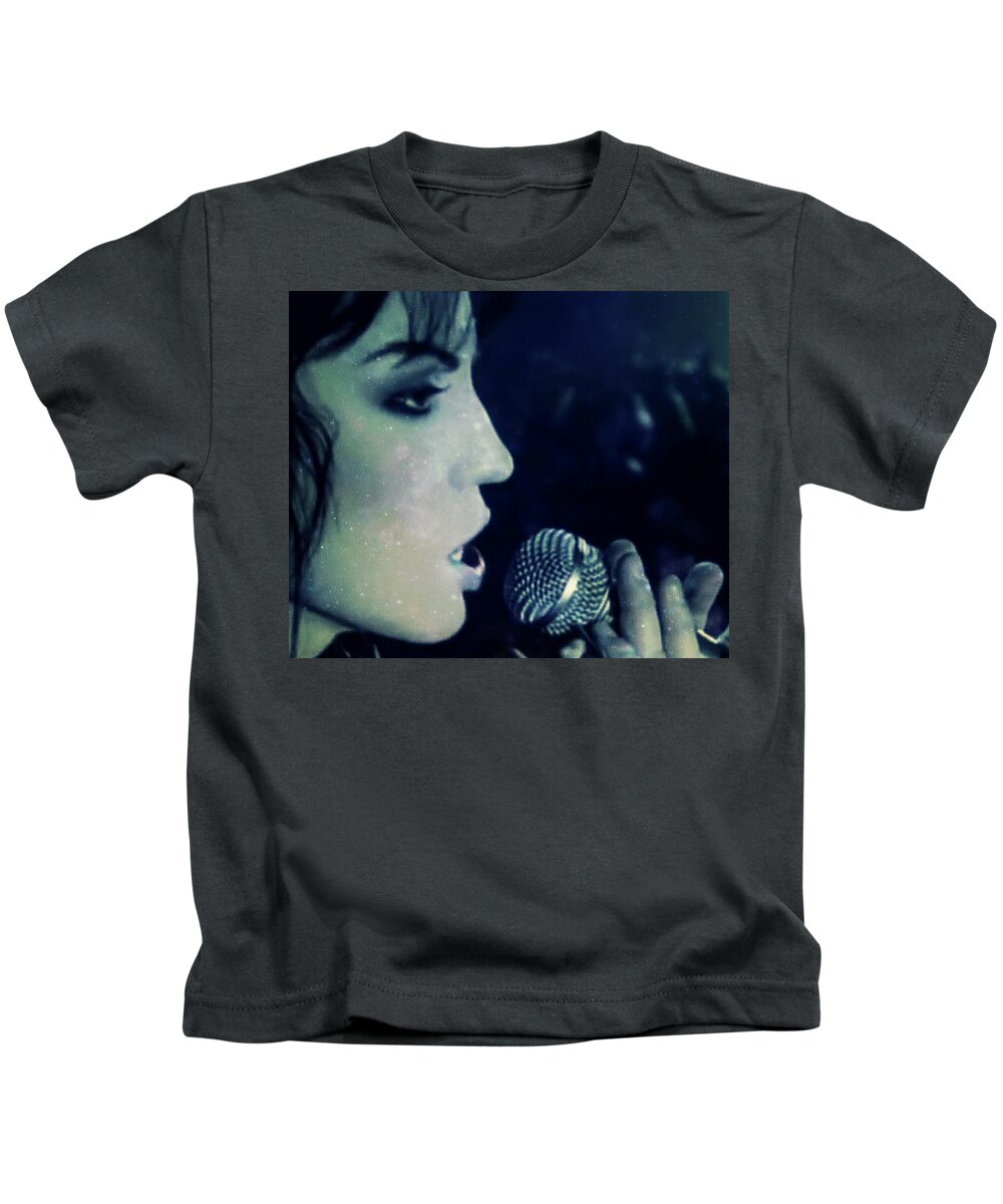 Joan Jett Kids T-Shirt featuring the photograph Joan Jett #6 by Cyryn Fyrcyd