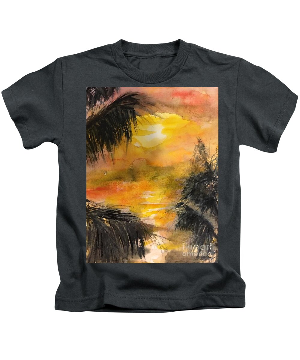 972019 Kids T-Shirt featuring the painting 972019 by Han in Huang wong