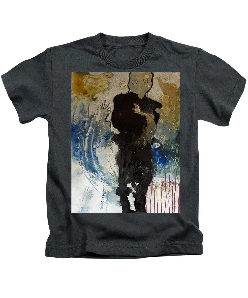 Abstract Kids T-Shirt featuring the painting A Different Reality by Carole Johnson