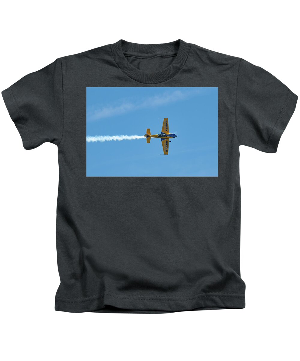 Matt Chapman Kids T-Shirt featuring the photograph Aerobatic Monoplane by Rose Guinther
