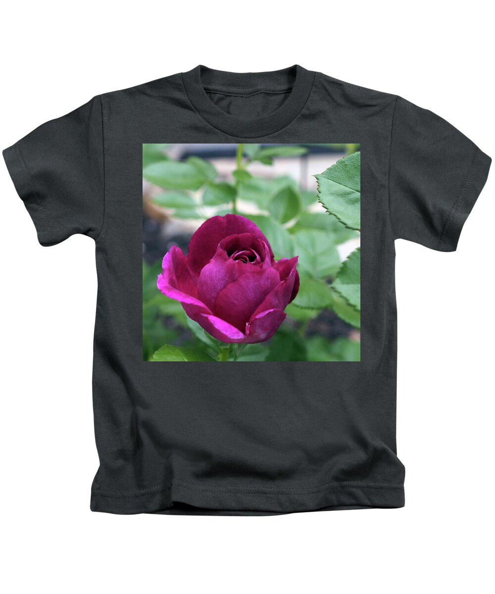 Purple Kids T-Shirt featuring the photograph April Flowers 3 by C Winslow Shafer