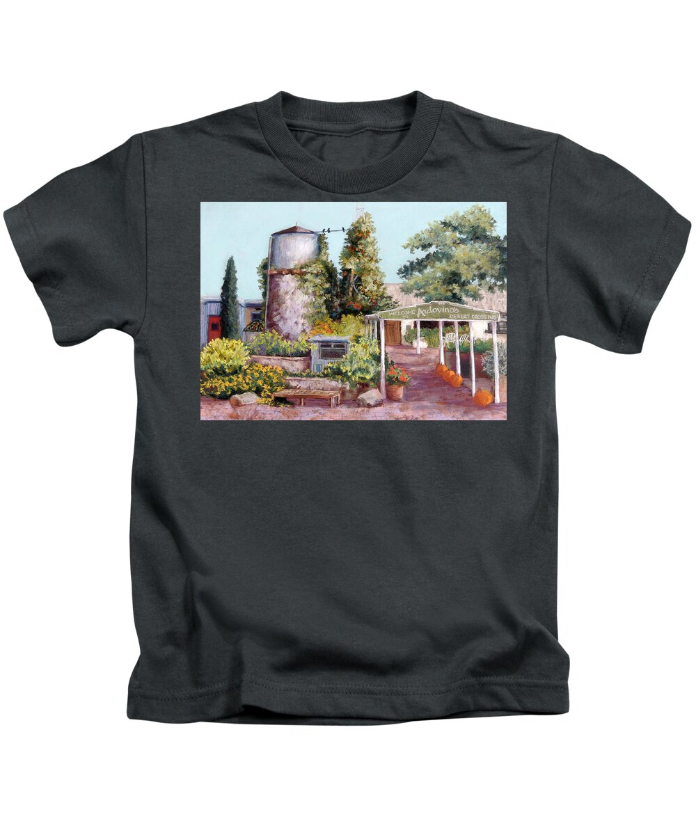 Landscape Kids T-Shirt featuring the pastel Ardovino's Entrance by Candy Mayer