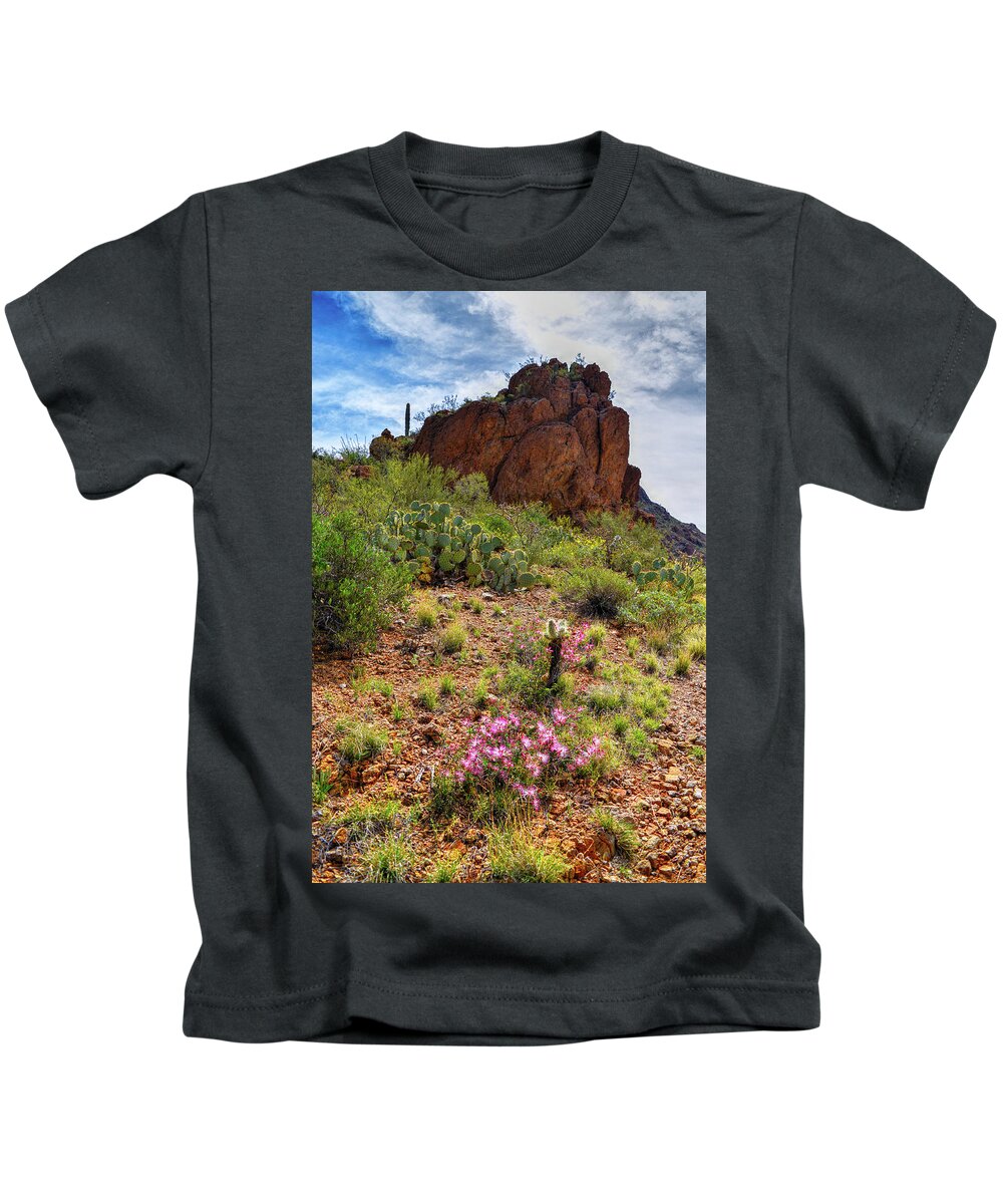 Spring Kids T-Shirt featuring the photograph Arizona Spring Glow by Chance Kafka