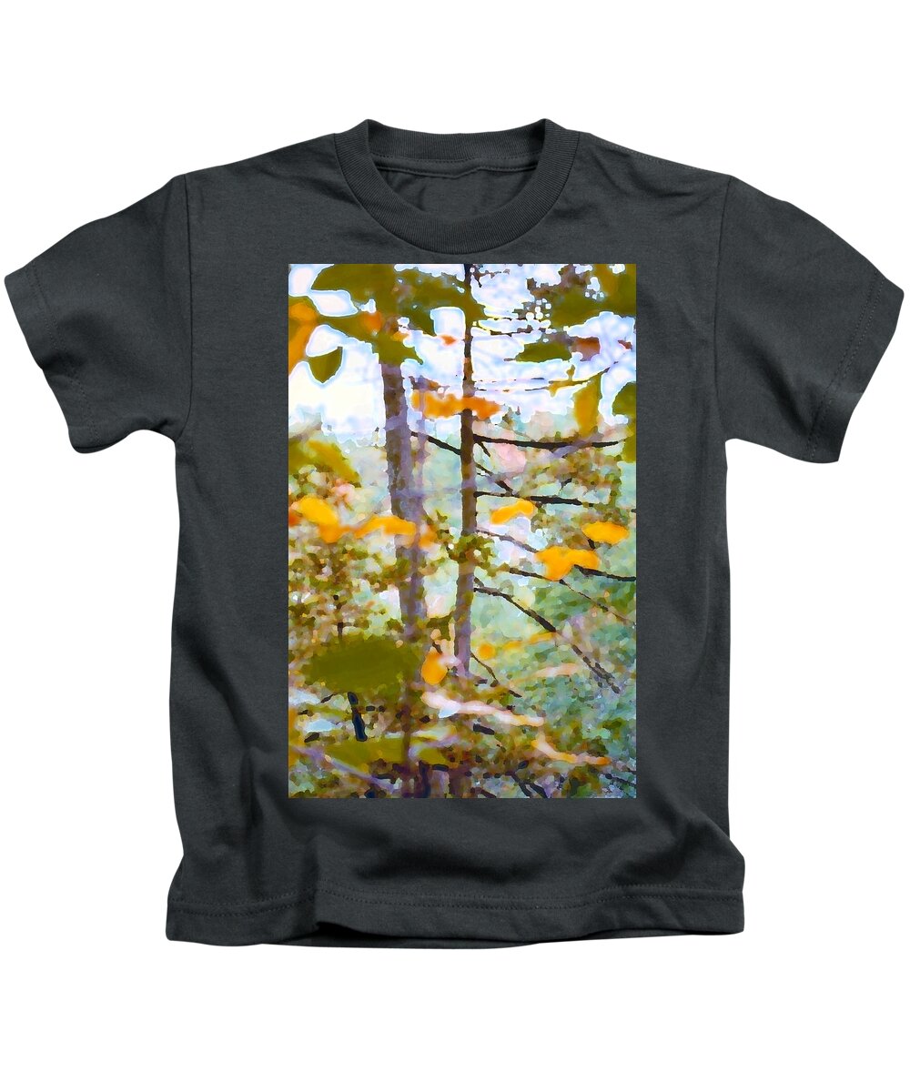Autumn Kids T-Shirt featuring the digital art Autumn Leaves by Geoff Jewett