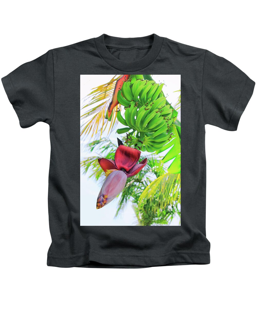 Plant Kids T-Shirt featuring the photograph Bananeira by Iryna Goodall