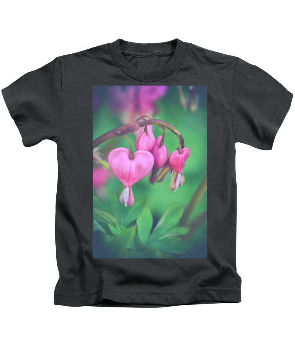 Bleeding Hearts Photograph Kids T-Shirt featuring the photograph Be Mine by Michelle Wermuth