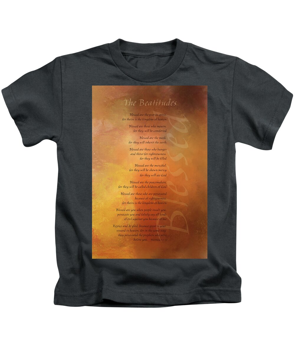 Jesus Kids T-Shirt featuring the digital art Beatitudes 2 by Terry Davis