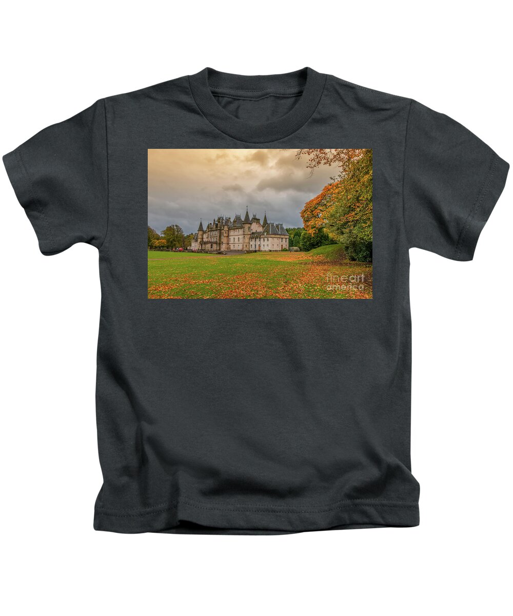 Callendar House Kids T-Shirt featuring the photograph Beautiful Callendar House by Elizabeth Dow