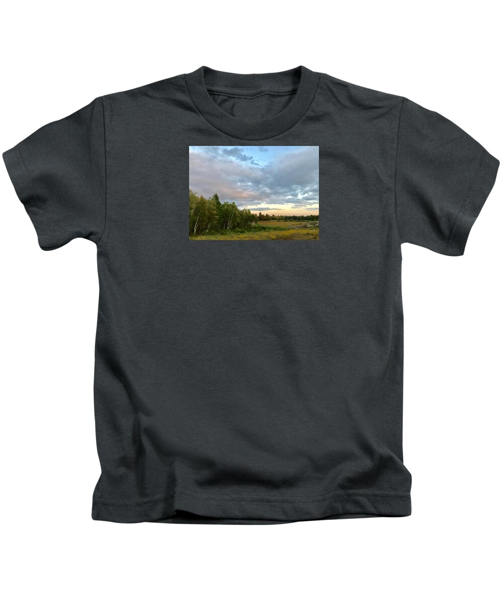 Landscape Kids T-Shirt featuring the photograph Birch at Sunset by Tom Johnson