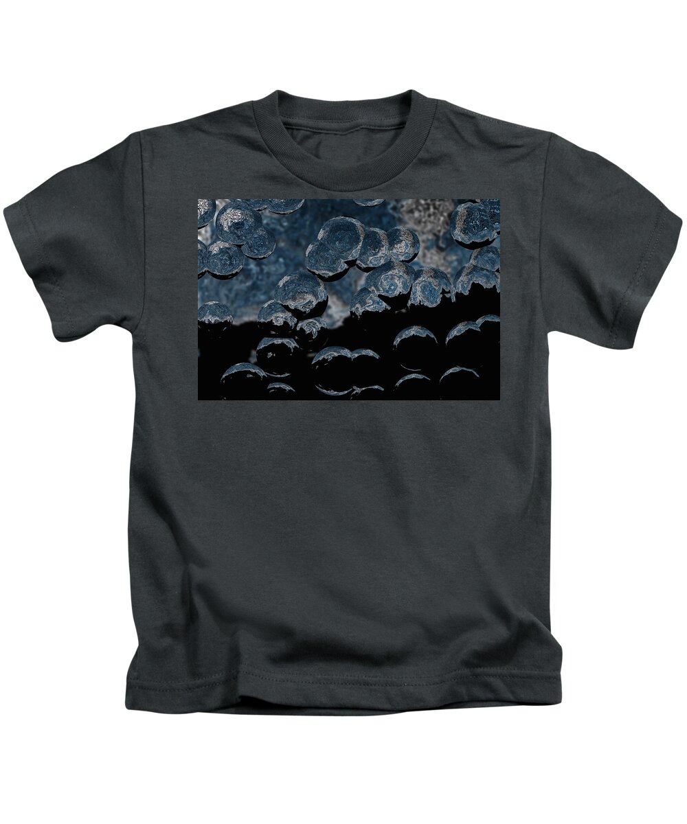 Abstract Kids T-Shirt featuring the digital art Black Trouble by Scott S Baker