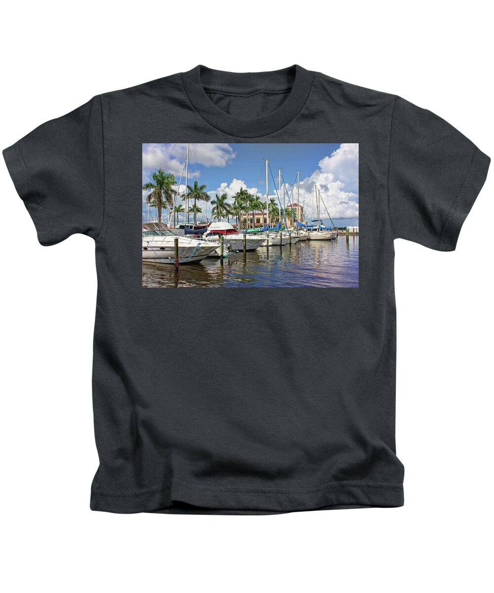 Downtown Bradenton Kids T-Shirt featuring the photograph Bradenton Florida Waterfront 4 by HH Photography of Florida