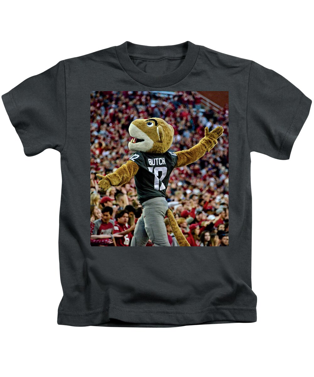  Kids T-Shirt featuring the photograph Butch being Butch by Ed Broberg