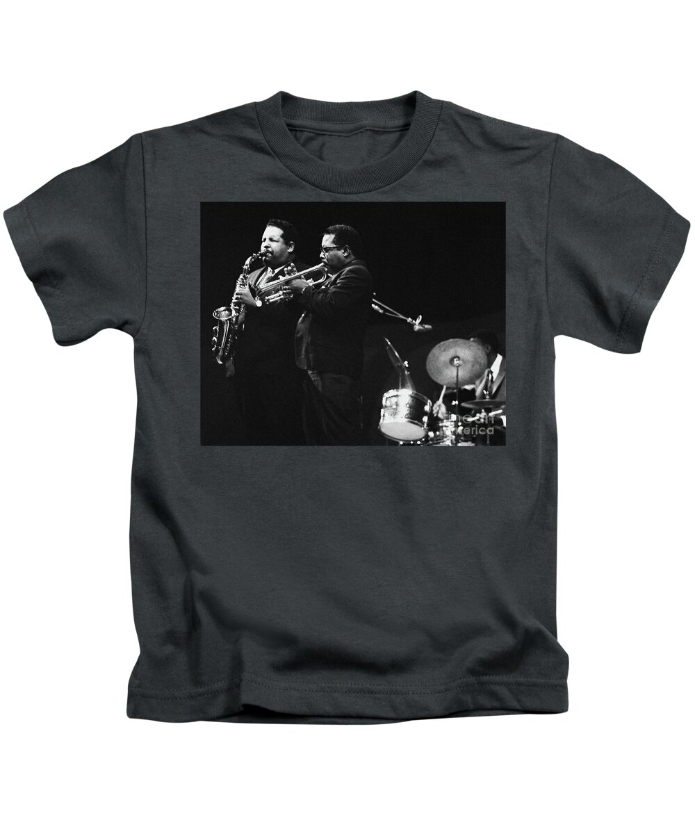 Cannon Ball & Nat Aderley Kids T-Shirt featuring the photograph Cannon Ball and Nat Aderley at Monterey Jazz Festival by Dave Allen