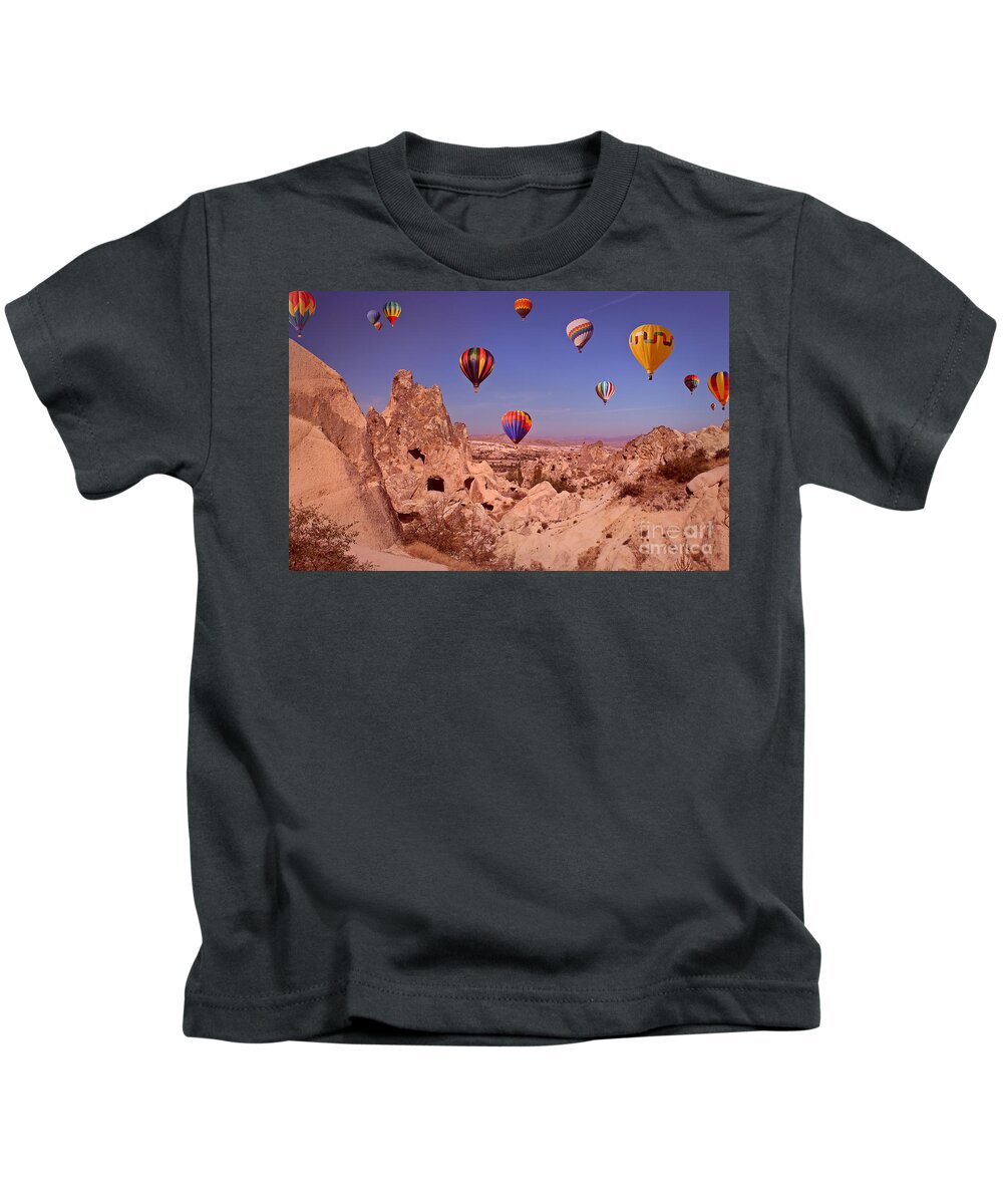 Cappadocia Kids T-Shirt featuring the photograph Cappadocia by Binka Kirova