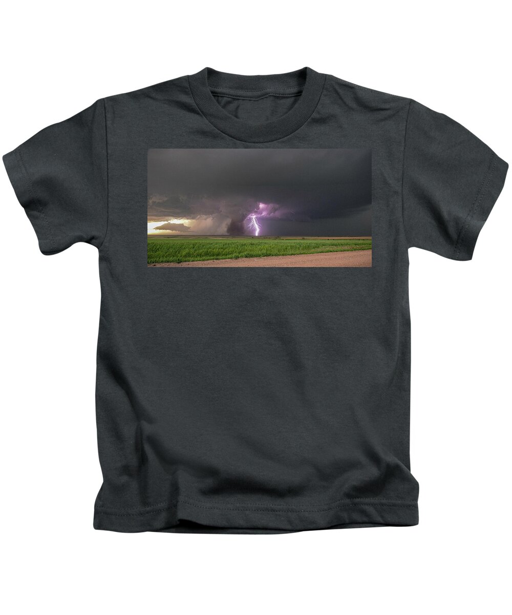 Nebraskasc Kids T-Shirt featuring the photograph Chasing Naders in Nebraska 017 by Dale Kaminski