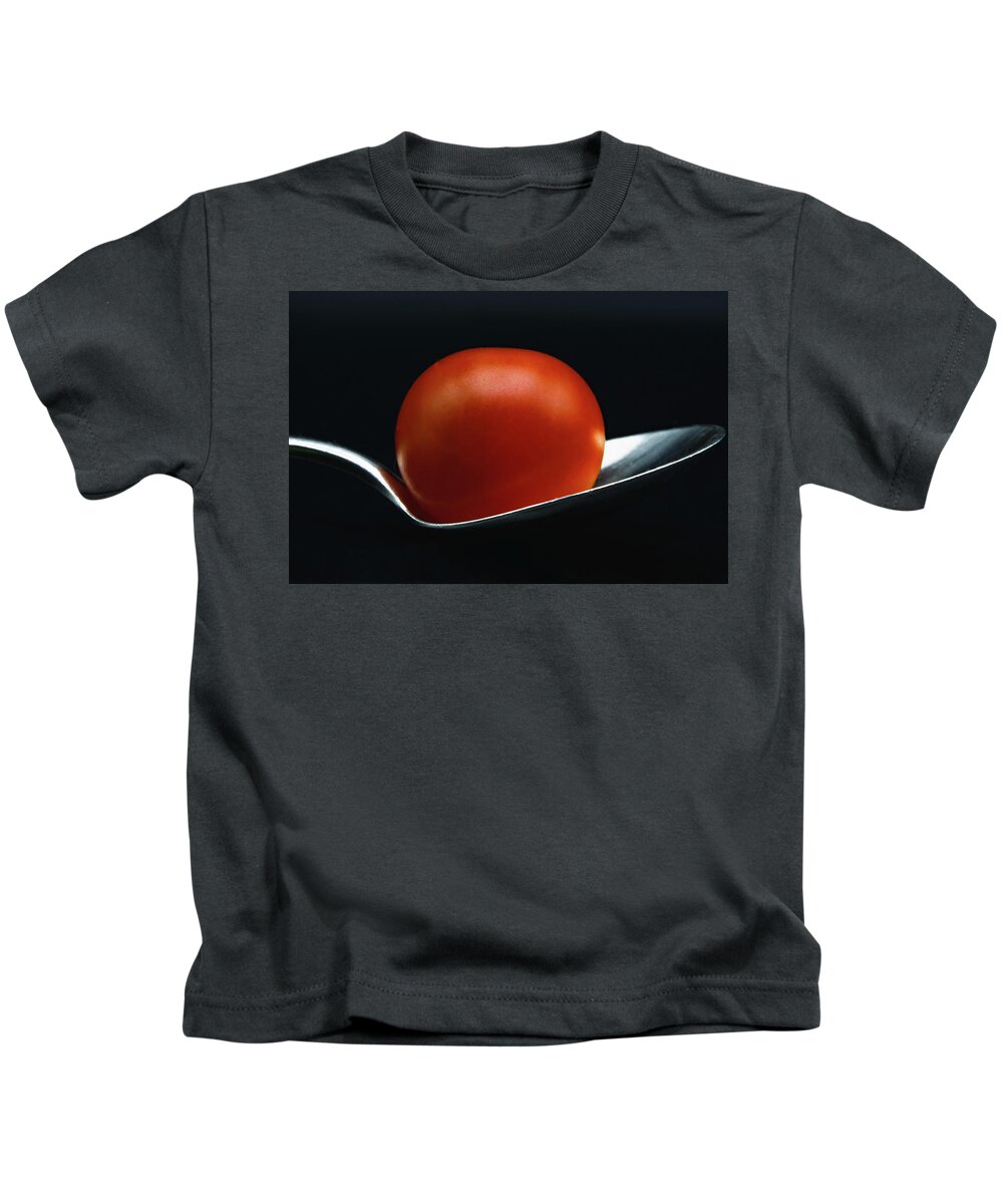 Food Kids T-Shirt featuring the photograph Cherry Tomato by Silvia Marcoschamer